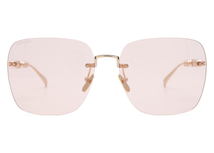 Gucci GG1923SA Pink Rimless Square Pearl Sunglasses