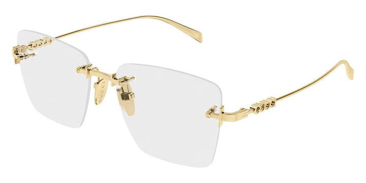 Gucci GG1938O Rimless Metal Frames in Gold