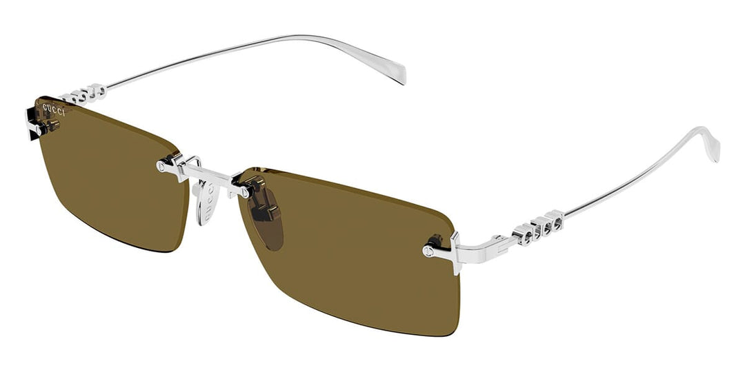 Gucci GG1941S Rimless Sunglasses in Silver Brown