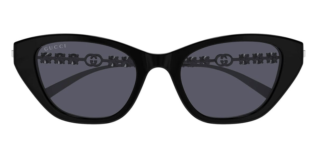 Gucci cat-eye sunglasses, black frame with dark gradient lenses