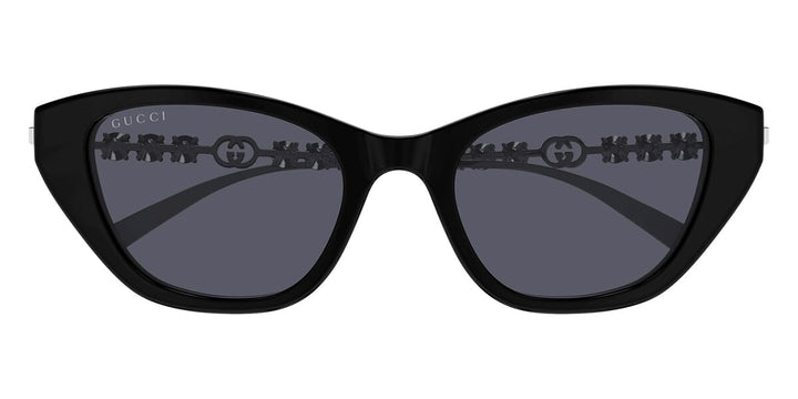 Gucci cat-eye sunglasses, black frame with dark gradient lenses