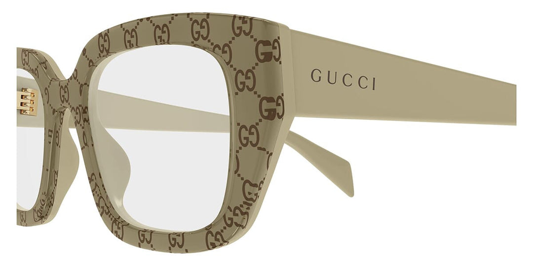 Gucci GG2021O Rectangular Frames in Monogram Brown