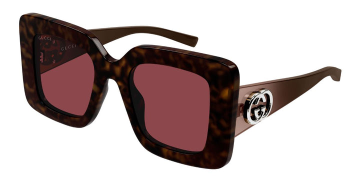 Gafas de sol con montura gruesa en marrón Gucci GG1338SK