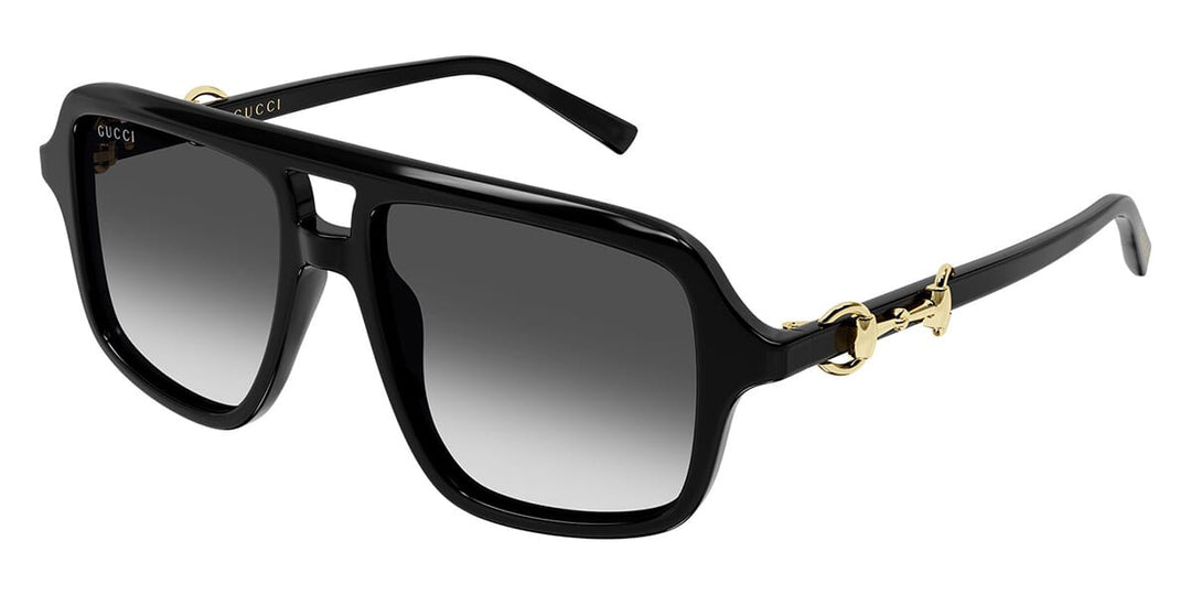 Gucci GG1220S Gafas de sol de aviador con monograma verde