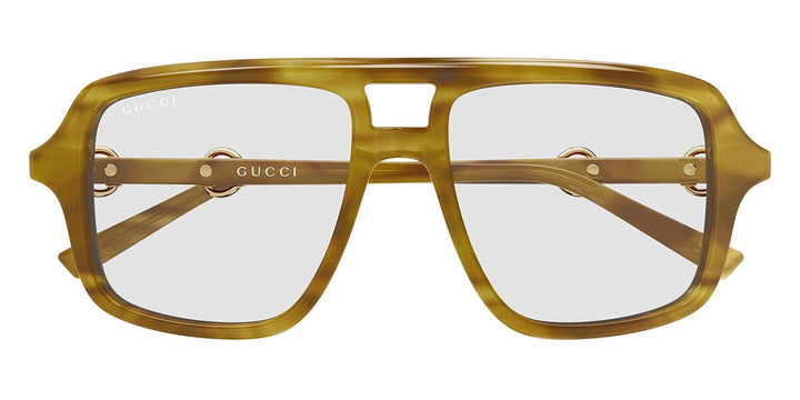 Gucci GG1220S Gafas de sol de aviador con monograma verde