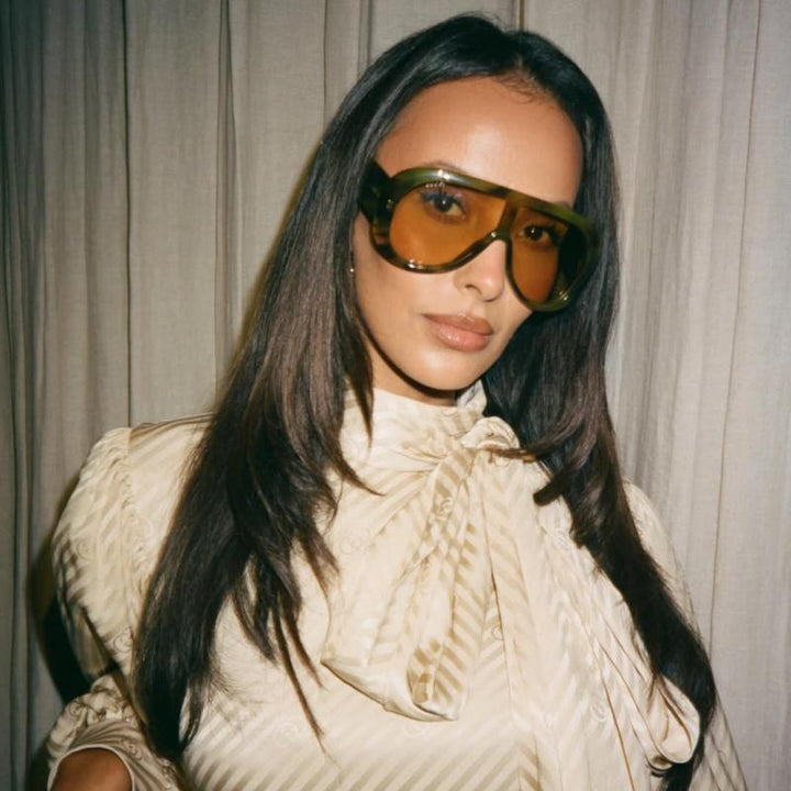 Gucci GG2164S Oversized Aviator Sunglasses in Brown