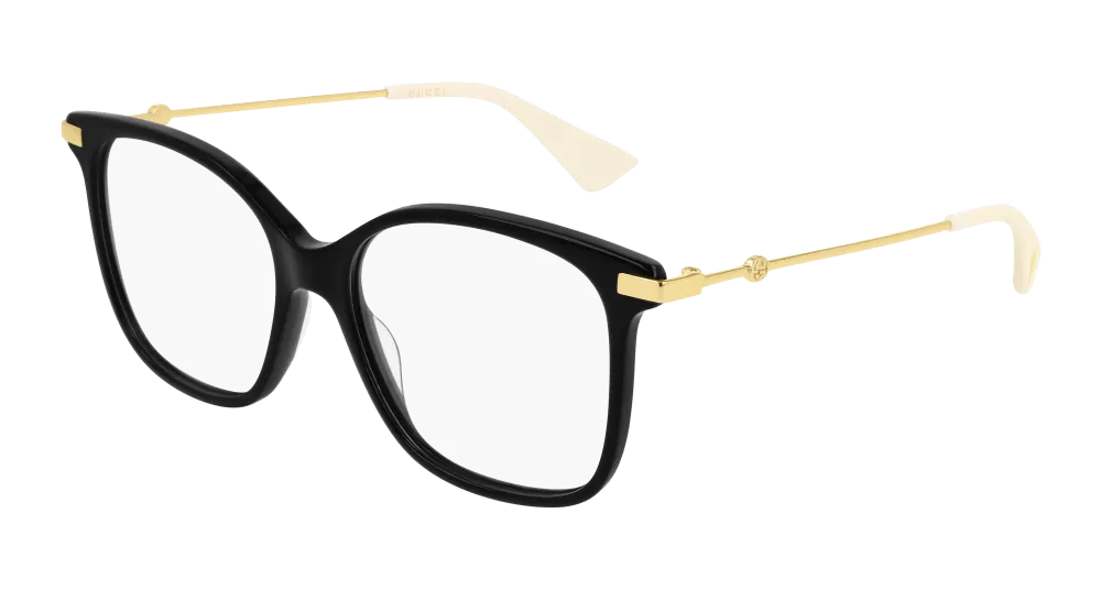 Gucci GG0512O Square Metal Leg Eyeglasses Frames in Black
