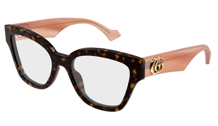 Gucci GG1424O Cat Eye Frames in Havana Brown Pink
