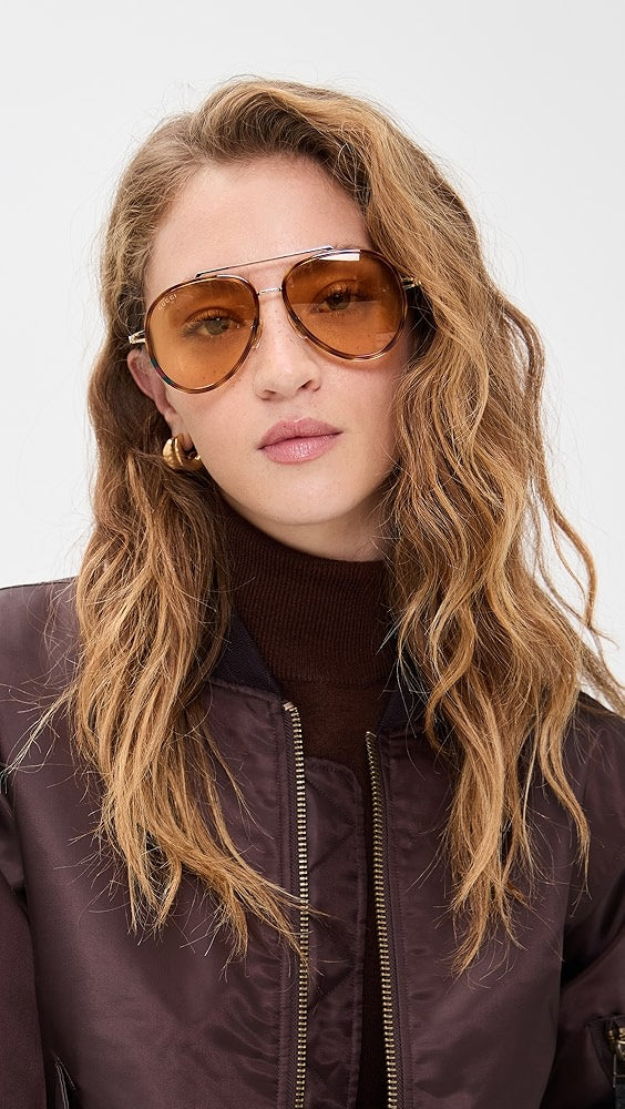 Gafas de sol extragrandes Gucci GG0817S con lentes grises 