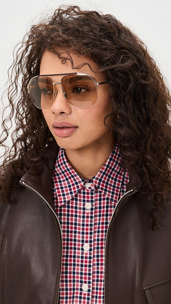 Gafas de sol extragrandes Gucci GG0817S con lentes grises 