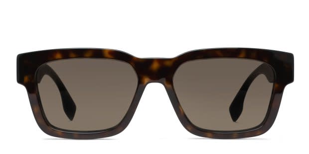 Fendi FE40107I Brown Logo Square Sunglasses