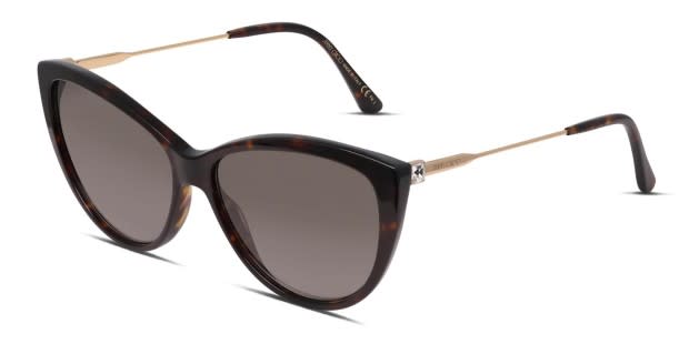 Jimmy Choo Rym Cat Eye Sunglasses in Havana Brown