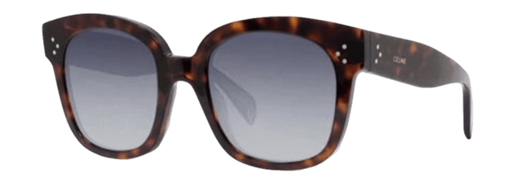 Celine Havana brown square sunglasses with tinted lenses