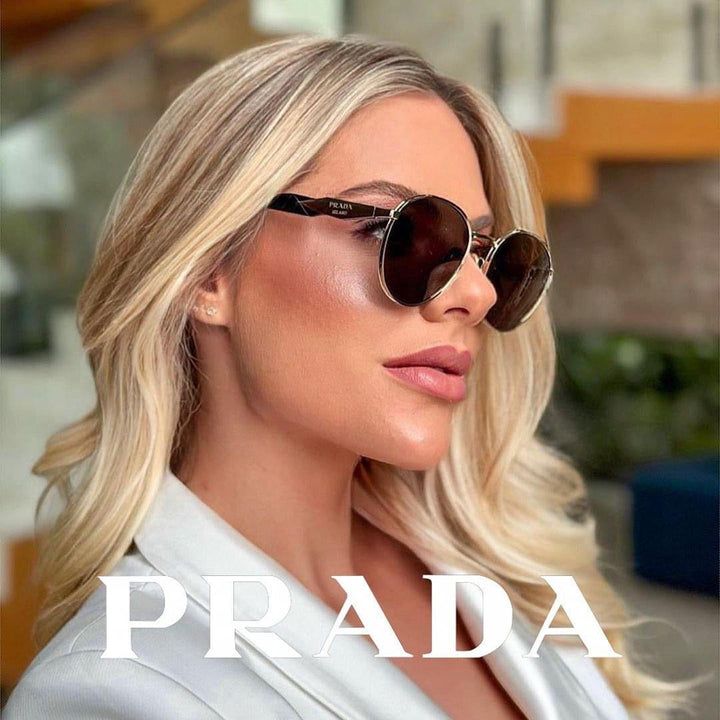 Prada PR56ZS Sunglasses in Gold Polarized