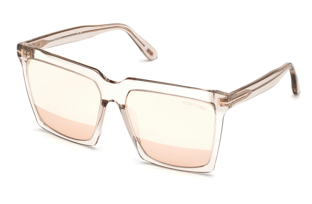 Tom Ford Sabrina FT0764 Transparent Mirror Square Sunglasses