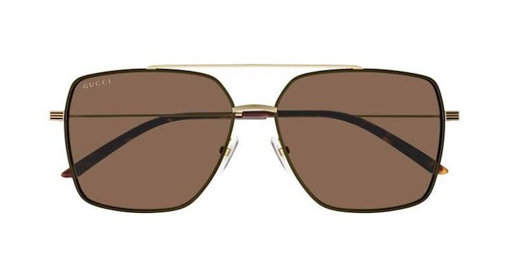 Gafas de sol piloto extragrandes Gucci GG1099SA Navigator con lentes marrones