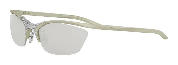 Fendi FE40040U Gafas de sol redondas negras con espejo 