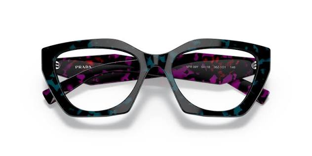 Prada PR09YV Cat Eye Frames in Teal