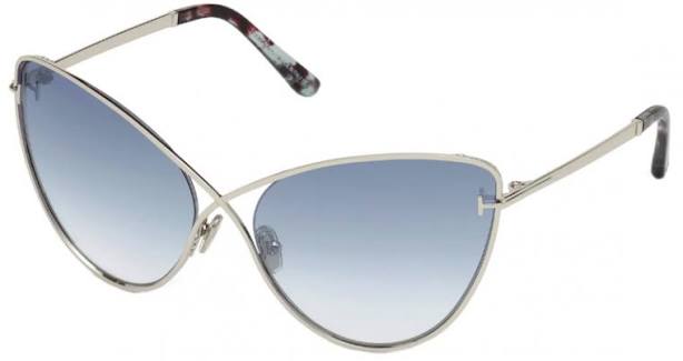 FT0786 Leila Cat Eye Sunglasses in Silver Blue
