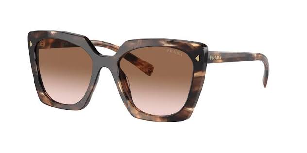 Prada PR23ZS Square Sunglasses in Havana Brown