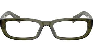 Prada PR B05V Eyeglasses Frames in Transparent Green