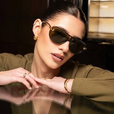 Bottega Veneta BV1418S Aviator Sunglasses in Black Yellow