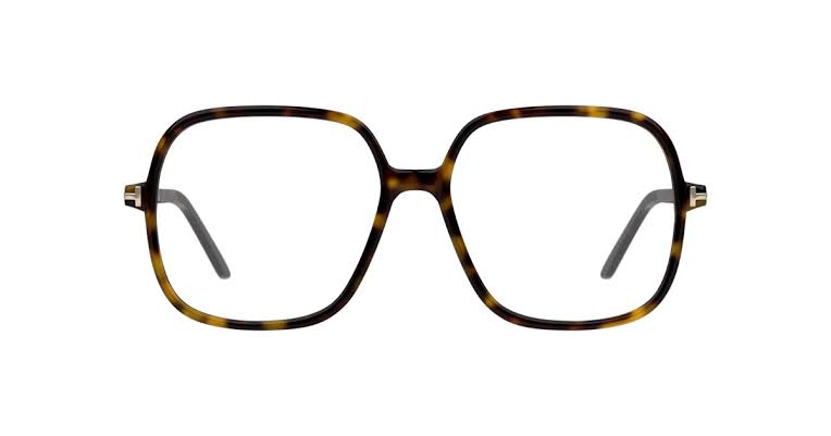 Tom Ford FT5764-B Havana Brown Square Bluelight Eyeglasses Frames