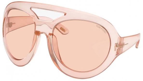 Tom Ford Clint FT1066 Gafas de sol con escudo en negro 