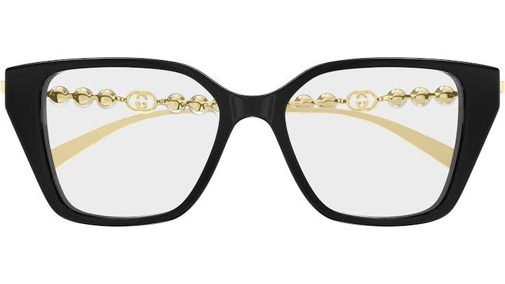 Gucci GG1969O Cat Eye Pearl Frames in Black Gold