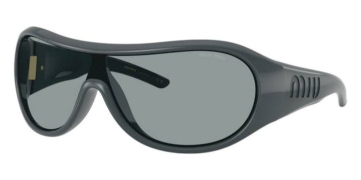 Miu Miu MU B14SU Grey Shield Wrap Sunglasses