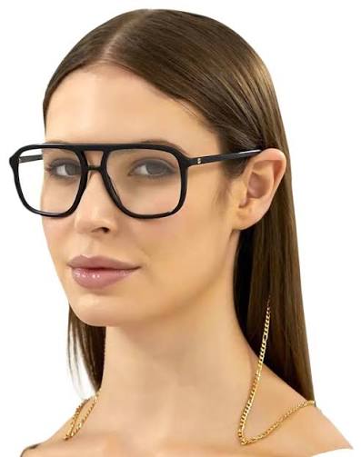 GG1078O Black Chain Pilot Frames