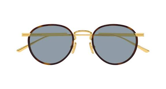 BV1389S Round Sunglasses in Havana Blue