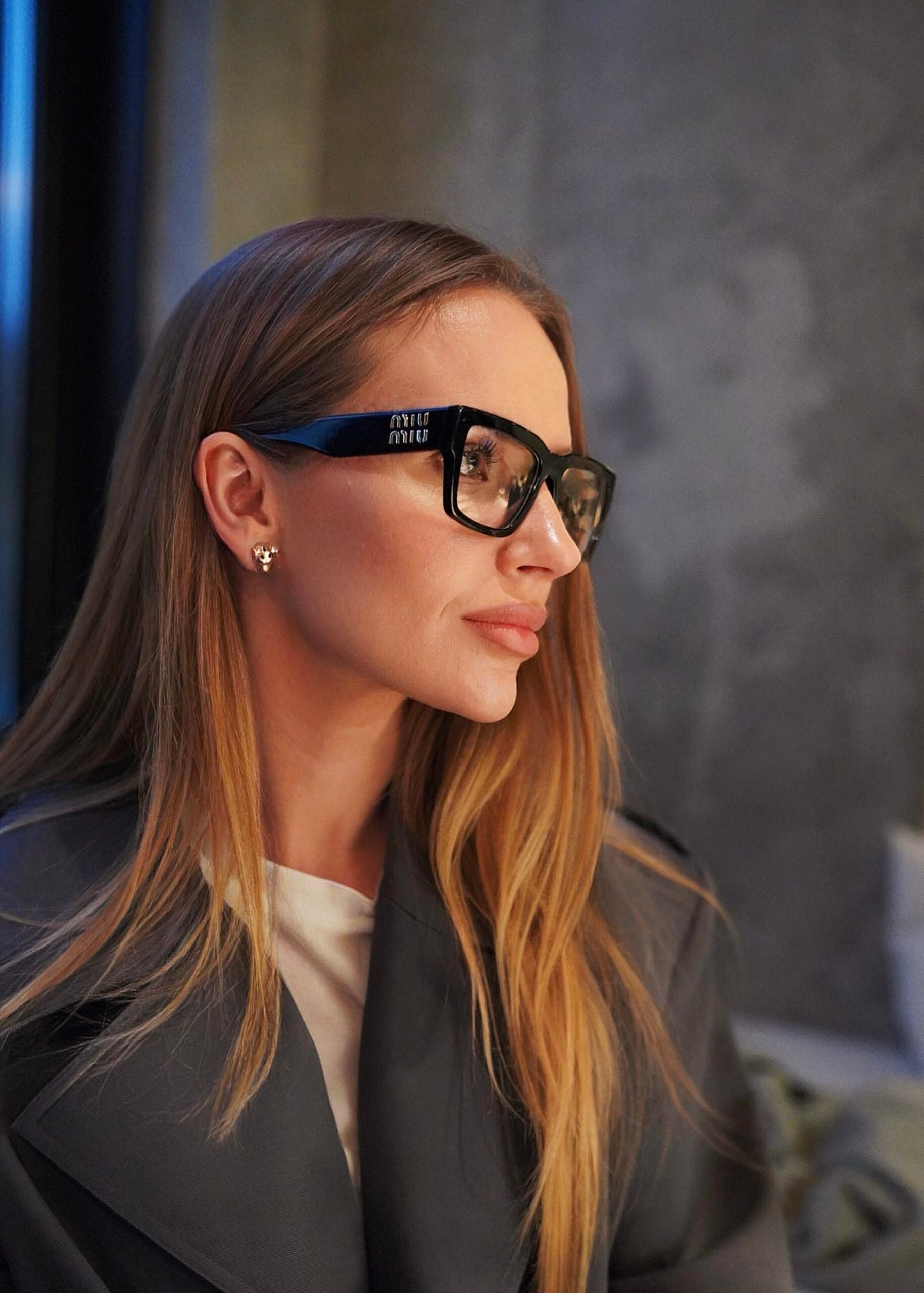 Miu Miu MU02XV Black Gold Square Frames – Designer Daydream