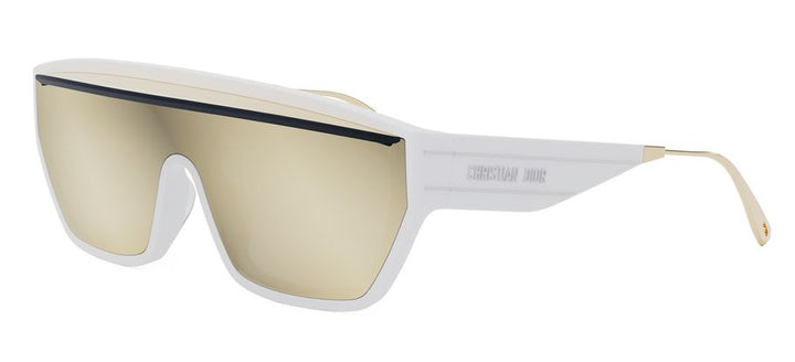 Dior DiorClub M7U Visor Mask Sunglasses in White Mirror