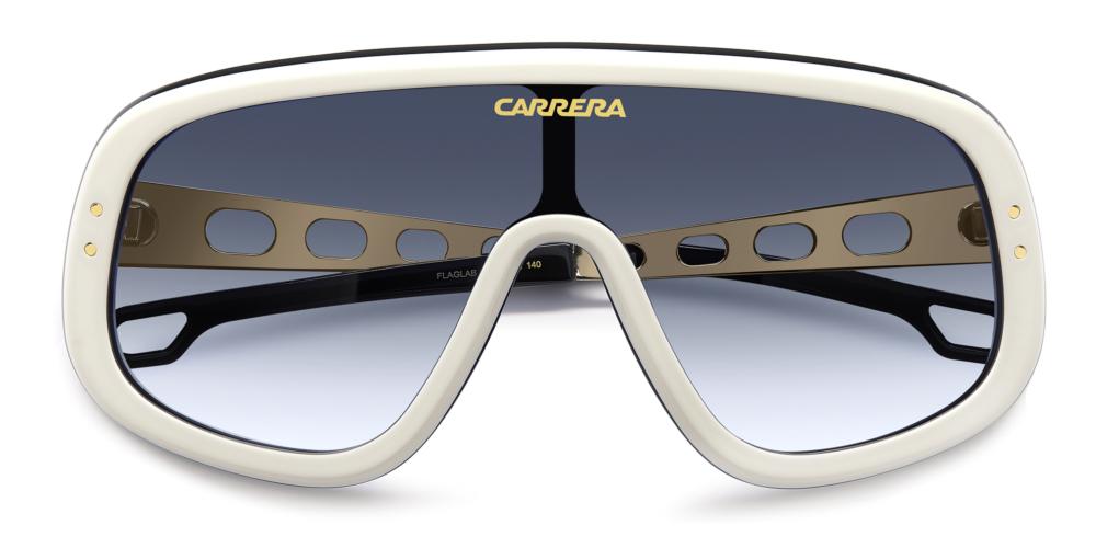 Carrera Flaglab 17 Oversized Mask Sunglasses in White