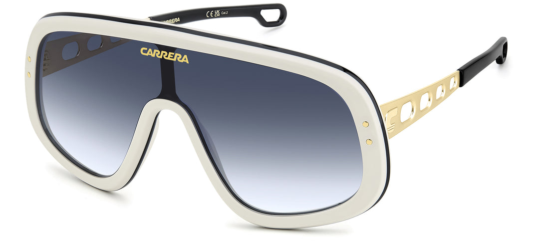 Carrera Flaglab 17 Oversized Mask Sunglasses in White