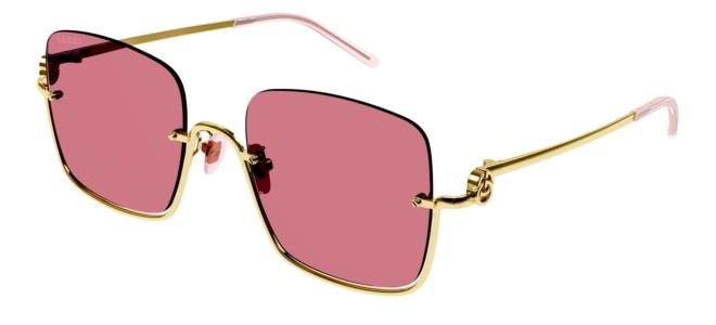 Gucci GG1279S Rimless Square Sunglasses in Red