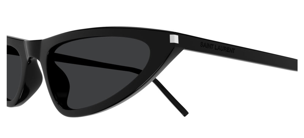 Saint Laurent SLM95/F Gafas de sol estilo ojo de gato con montura gruesa en oro negro