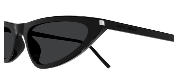 Saint Laurent SLM95/F Gafas de sol estilo ojo de gato con montura gruesa en oro negro