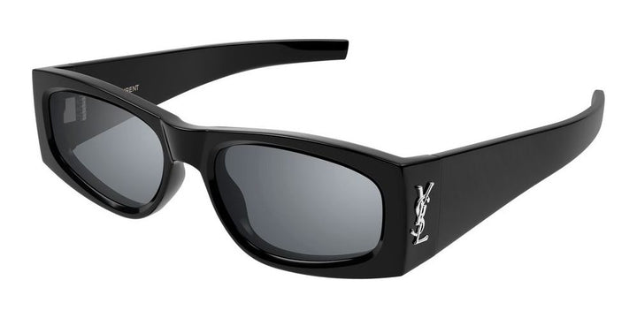 Saint Laurent SLM95/F Gafas de sol estilo ojo de gato con montura gruesa en oro negro