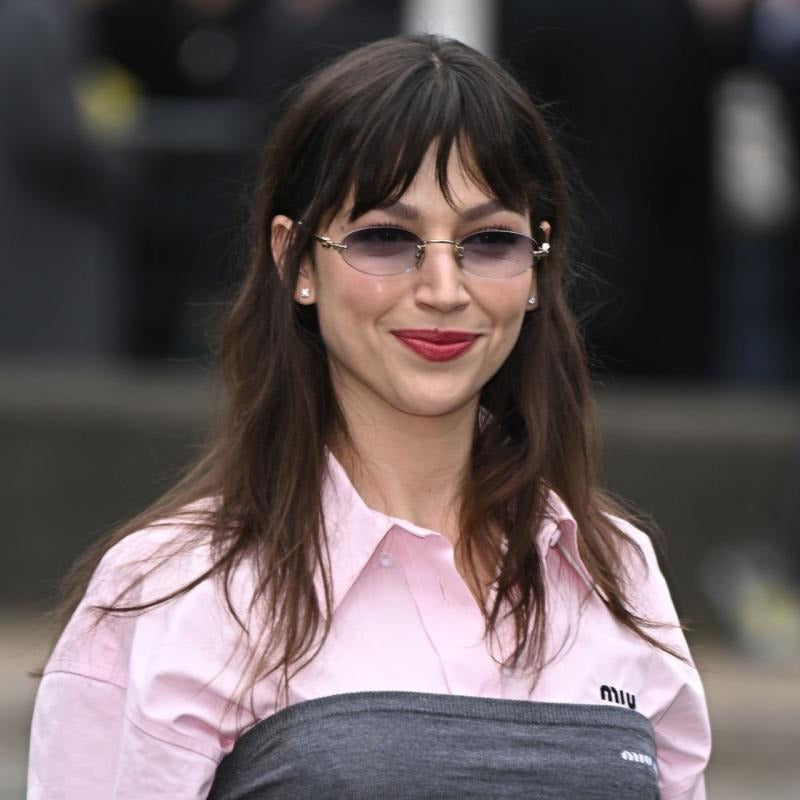 Miu Miu MU A54S Gold Gradient Oval Rimless Sunglasses