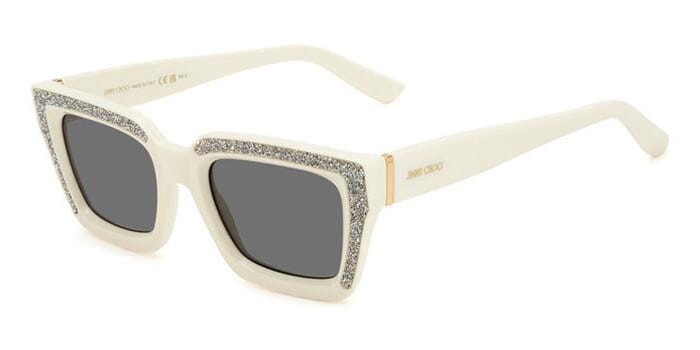 Jimmy Choo Megs White Crystal Sunglasses