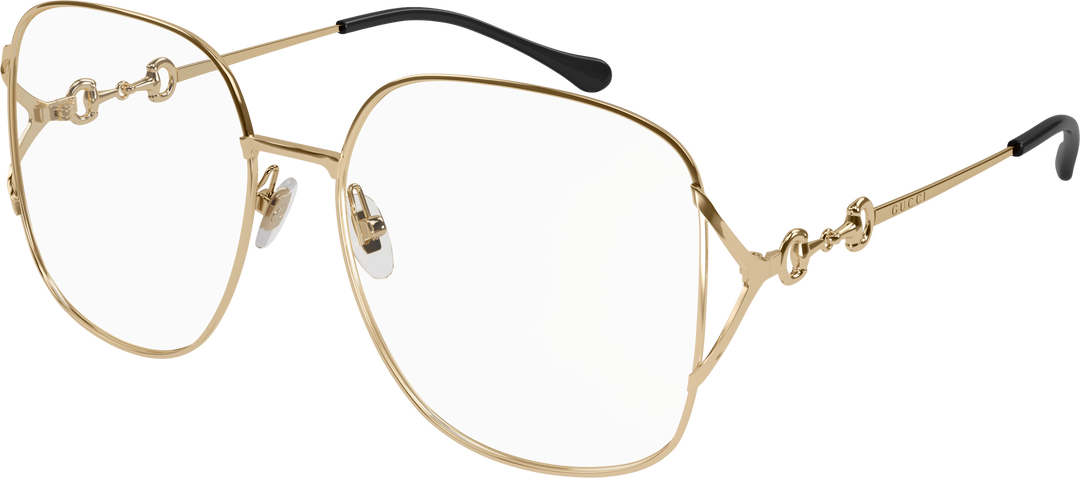 GG1019O Gold Oversized Horsebit Eyeglasses Frames