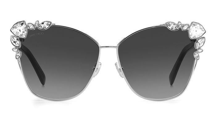 Jimmy Choo Kyla 25th gafas de sol plateadas con cristales