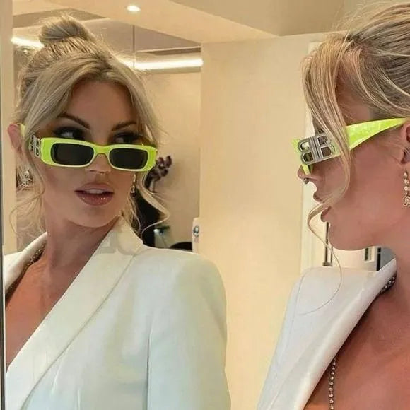 Balenciaga BB0096S Logo Sunglasses in Yellow