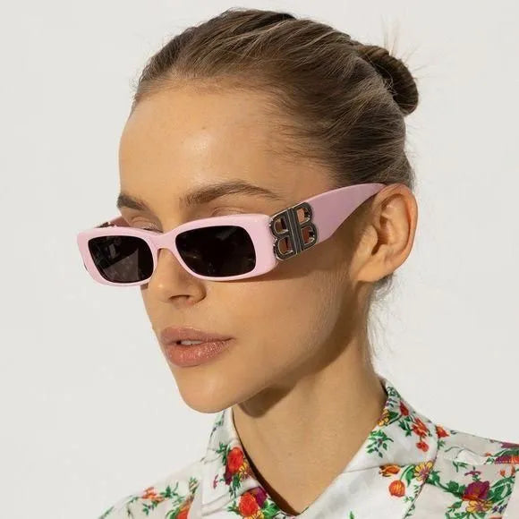 Balenciaga BB0096S Logo Sunglasses in Pink