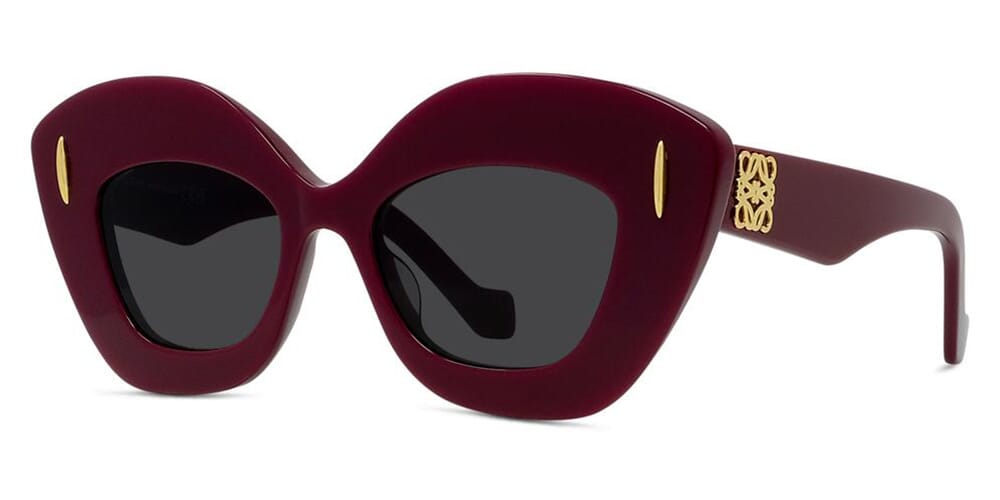 Loewe LW40127F Anagram Sunglasses in Burgundy Red