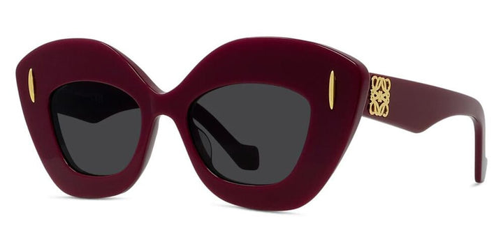 Loewe LW40127F Anagram Sunglasses in Burgundy Red