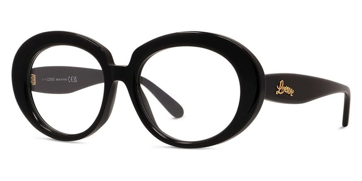 Loewe LW50089I Curvy Oval Eyeglasses Frames in Black
