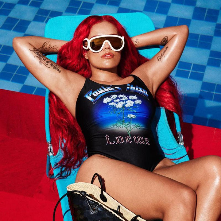 Loewe LW40108I Wave Mask Sunglasses in Light Grey